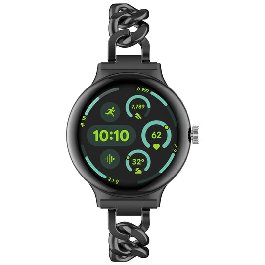 Google Pixel Watch 5, 4 & 3 Chain Link Stainless Steel Band