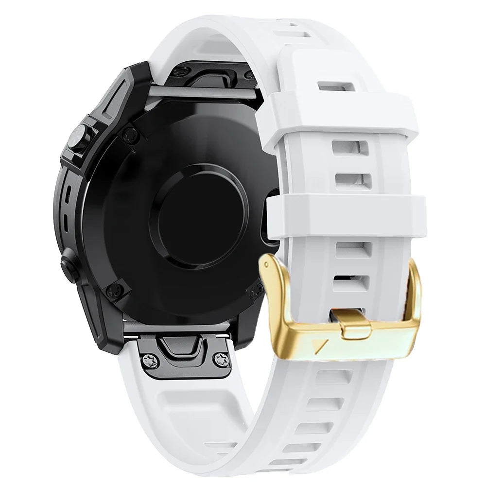 Garmin QuickFit 20mm Silicone Band with Gold-Tone Buckle
