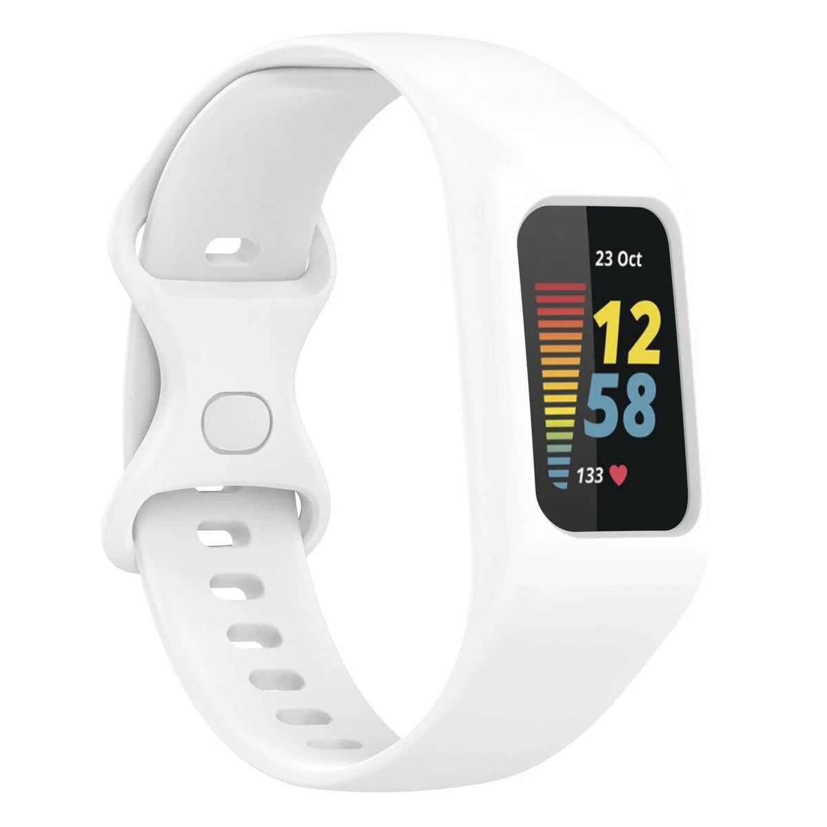 Fitbit Charge 5 & 6 Silicone Sport Band with Built-In Case