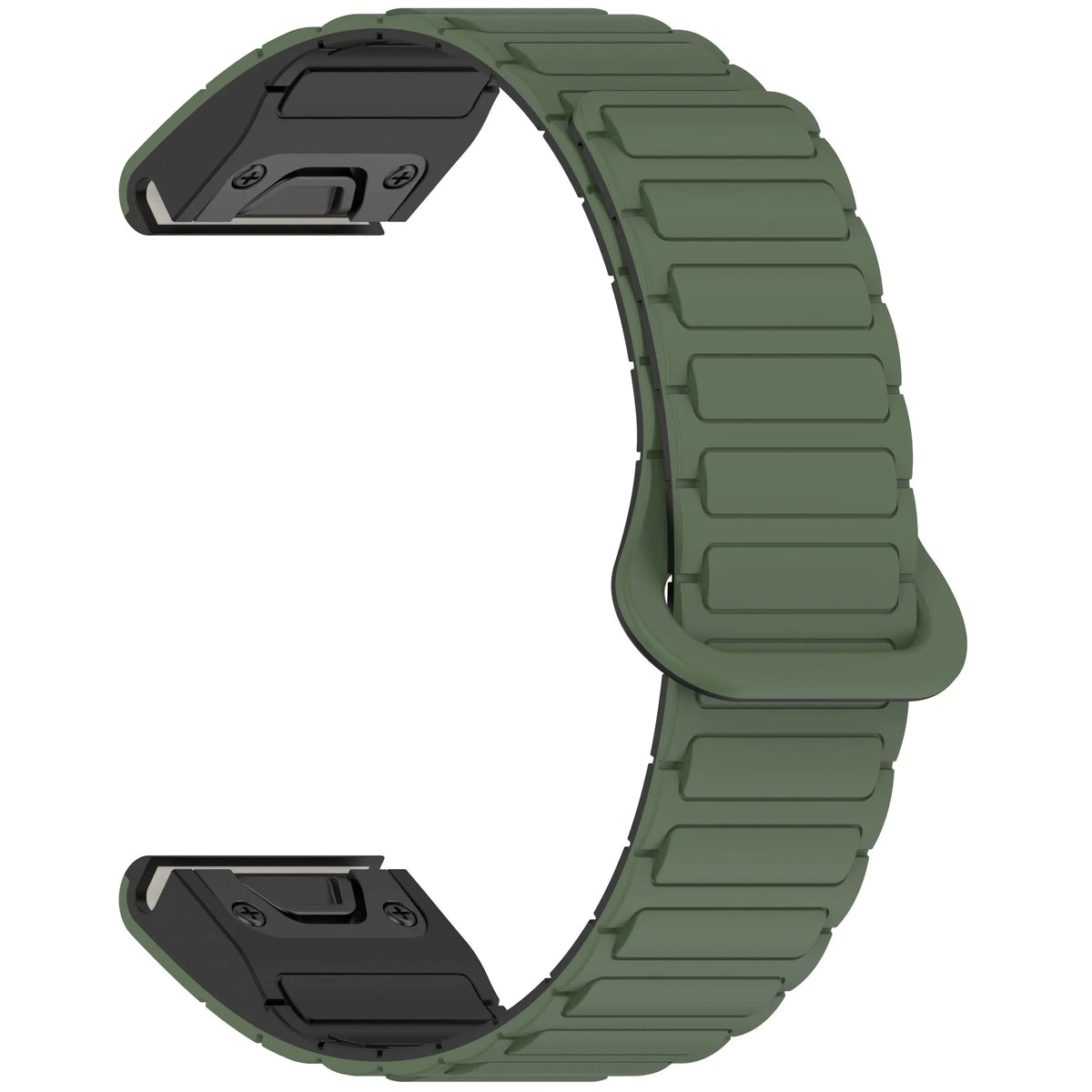 Garmin QuickFit 20/22/26mm Ribbed Silicone Band with Magnetic Closure