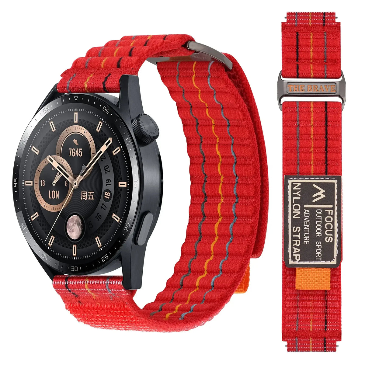 Amazfit Balance, GTR, GTS & Bip Striped Nylon Sport Loop Band