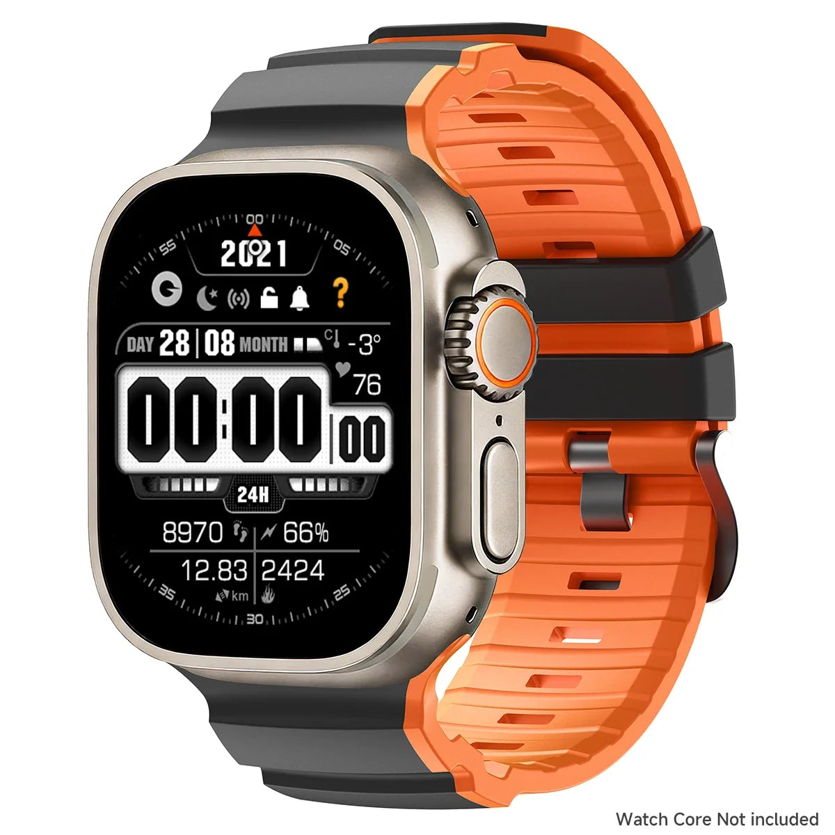 Apple Watch Two Tone Sport Strap | Ultra 3/2/1 49mm / Series 11-10 46mm / Series 9-8-7 45mm / Series 6-SE-5-4 44mm Silicone Band