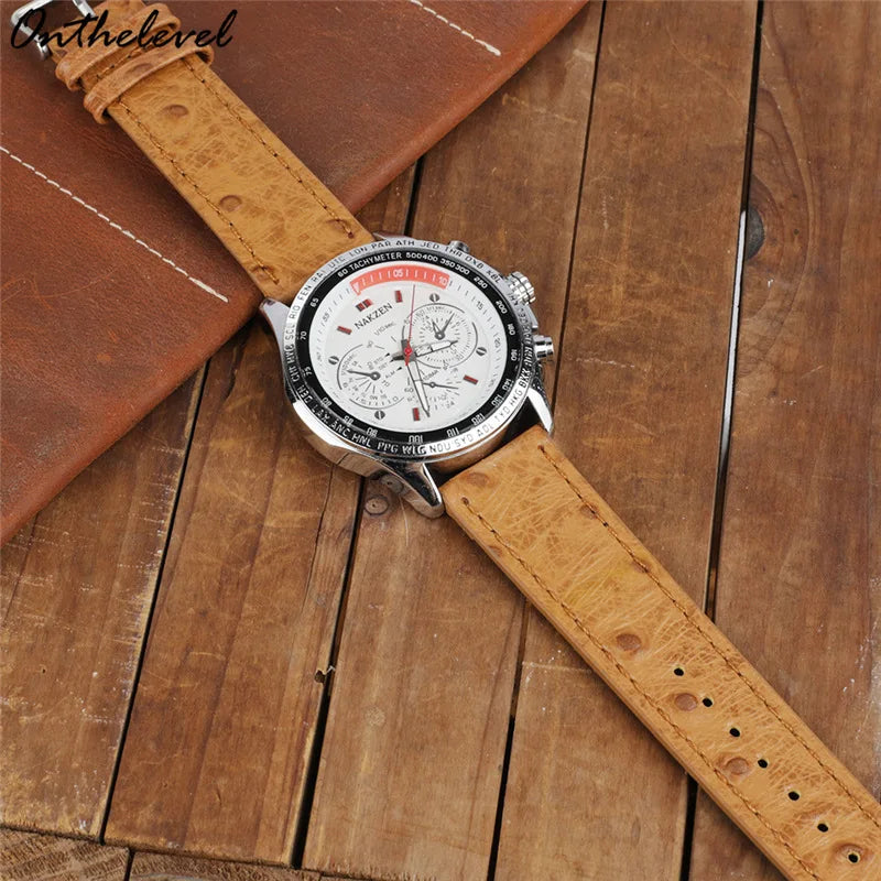 Samsung Galaxy Watch 7, 6, 5, 4 & FE Ostrich-Pattern Leather Band
