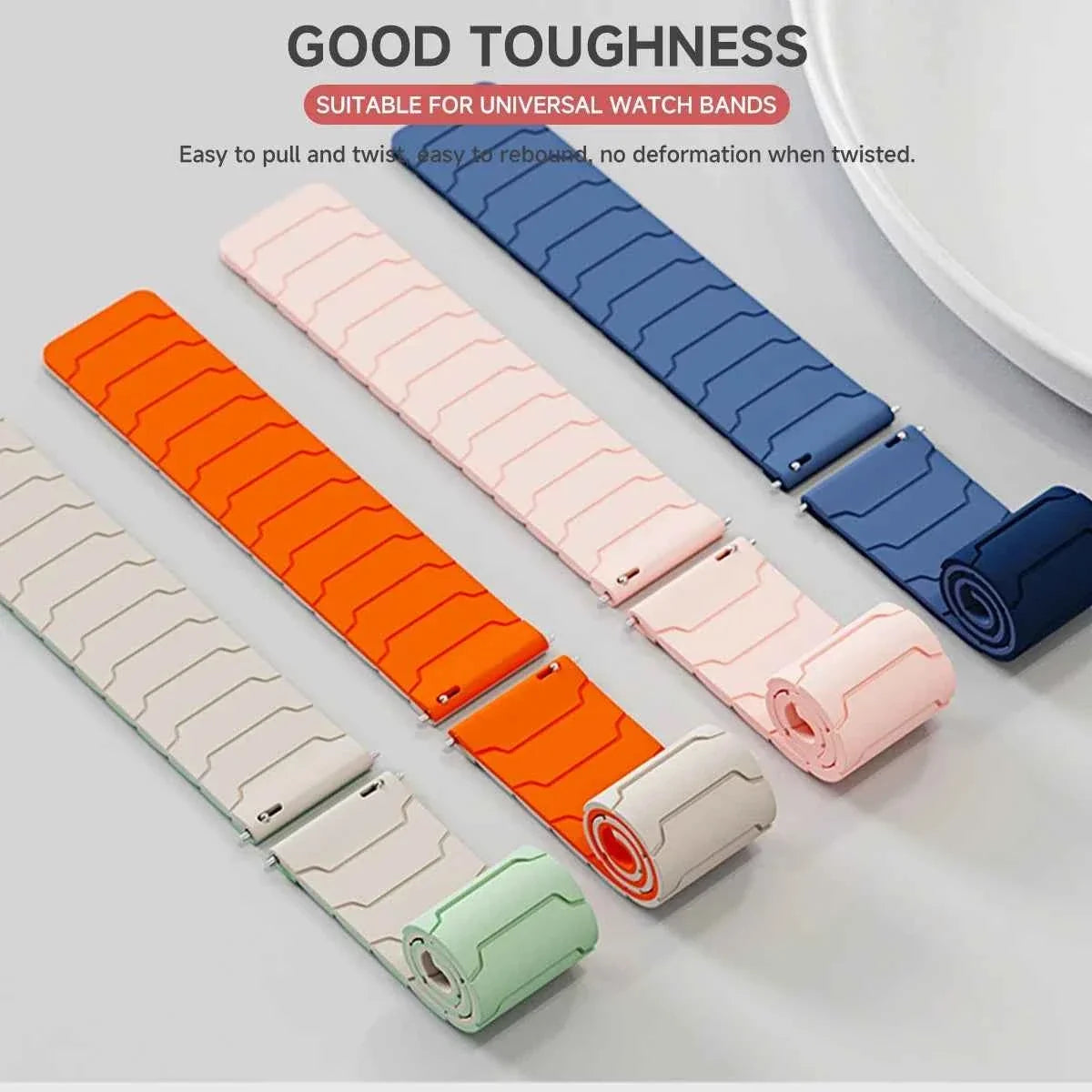 20MM / 22MM Magnetic Silicone Sport Band – Samsung Galaxy Watch 7/6/5/4 & Huawei Watch GT5/GT4/GT3