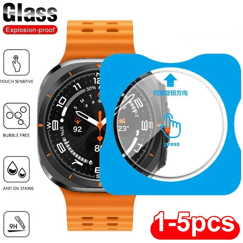 Tempered Glass Screen Protector for Samsung Galaxy Watch 8, 7, 6, 5, 4 & Ultra 47mm