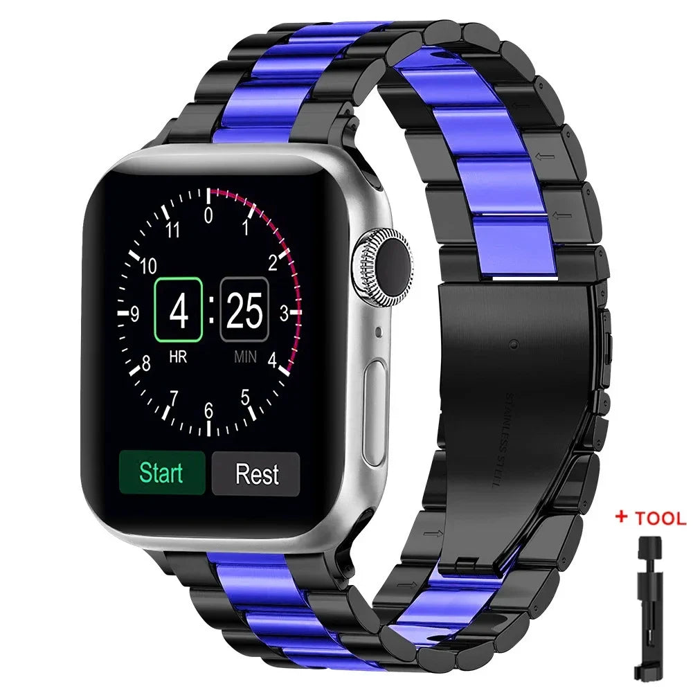 Stainless Steel Apple Watch Band – Metal Bracelet | Series 11/10/9/8/7/6/SE & Ultra 1/2/3 | 38–49mm