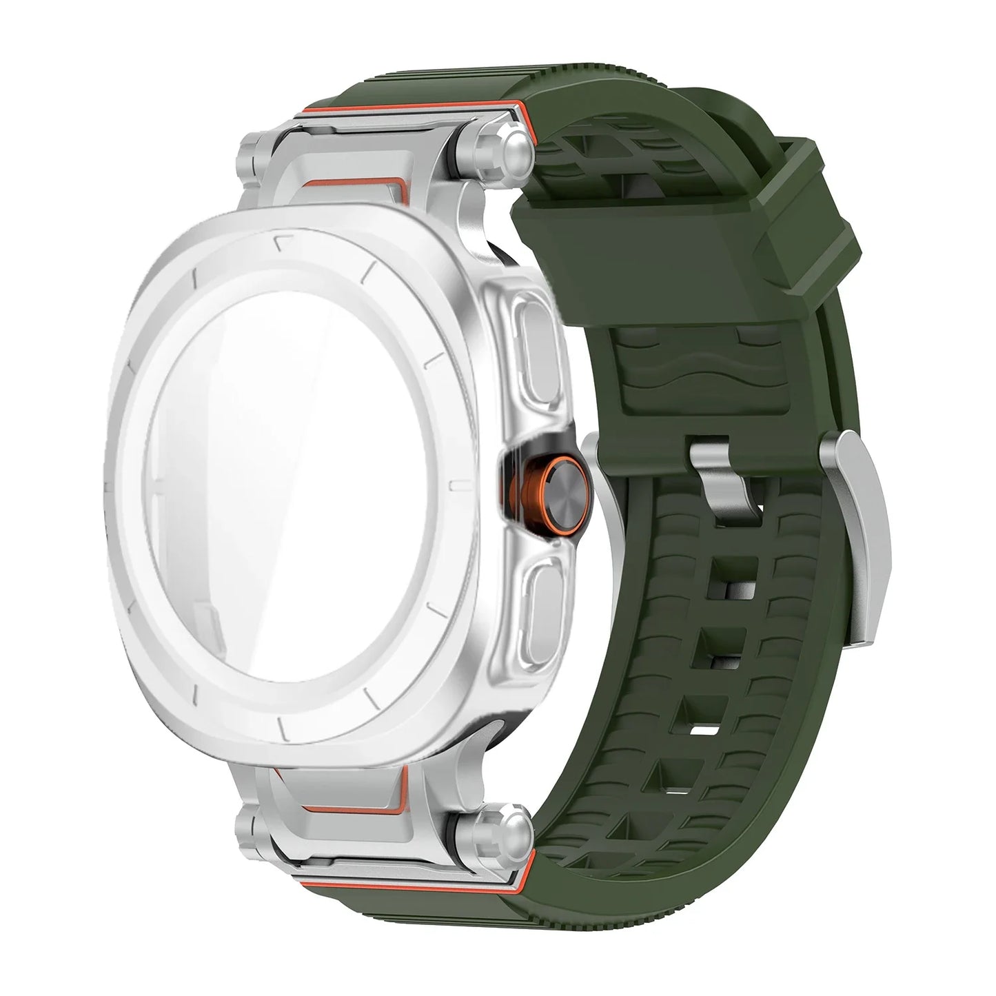 Samsung Galaxy Ultra/Ultra2 Silicone Sport Watch Band - Acrylic Case