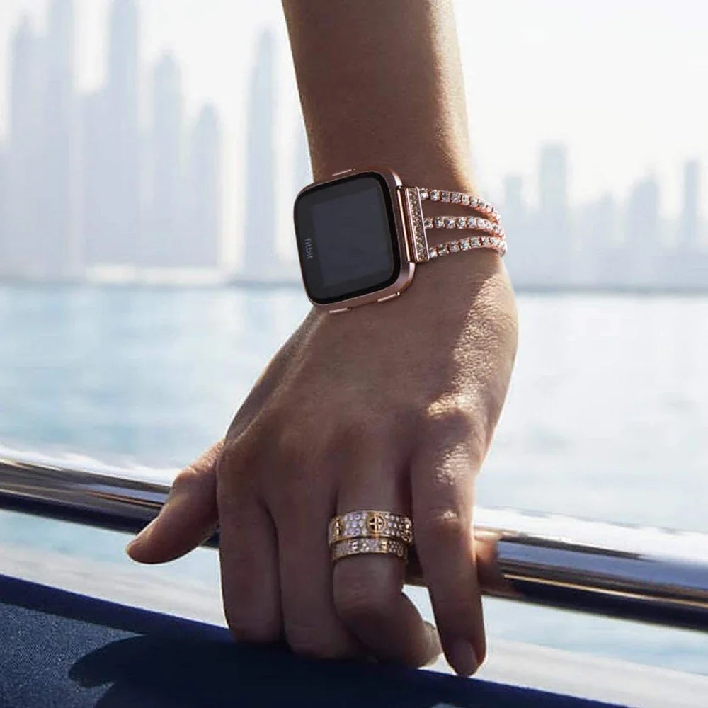 Fitbit Versa 4, Versa 3, Sense 2 & Sense Rhinestone Bracelet Band