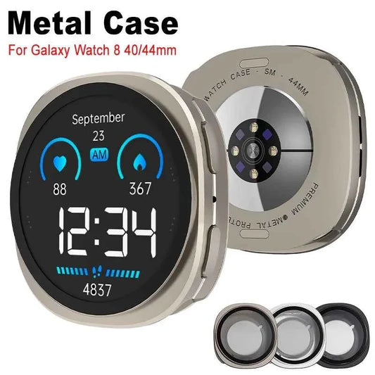 3-in-1 Metal Case for Samsung Galaxy Watch 9 & 8 40mm 44mm | Screen Protector & Aluminum Bumper