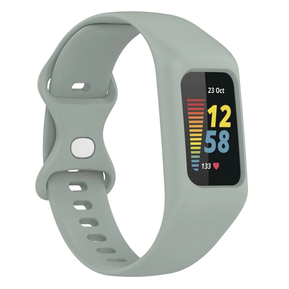 Fitbit Charge 5 & 6 Silicone Sport Band with Built-In Case