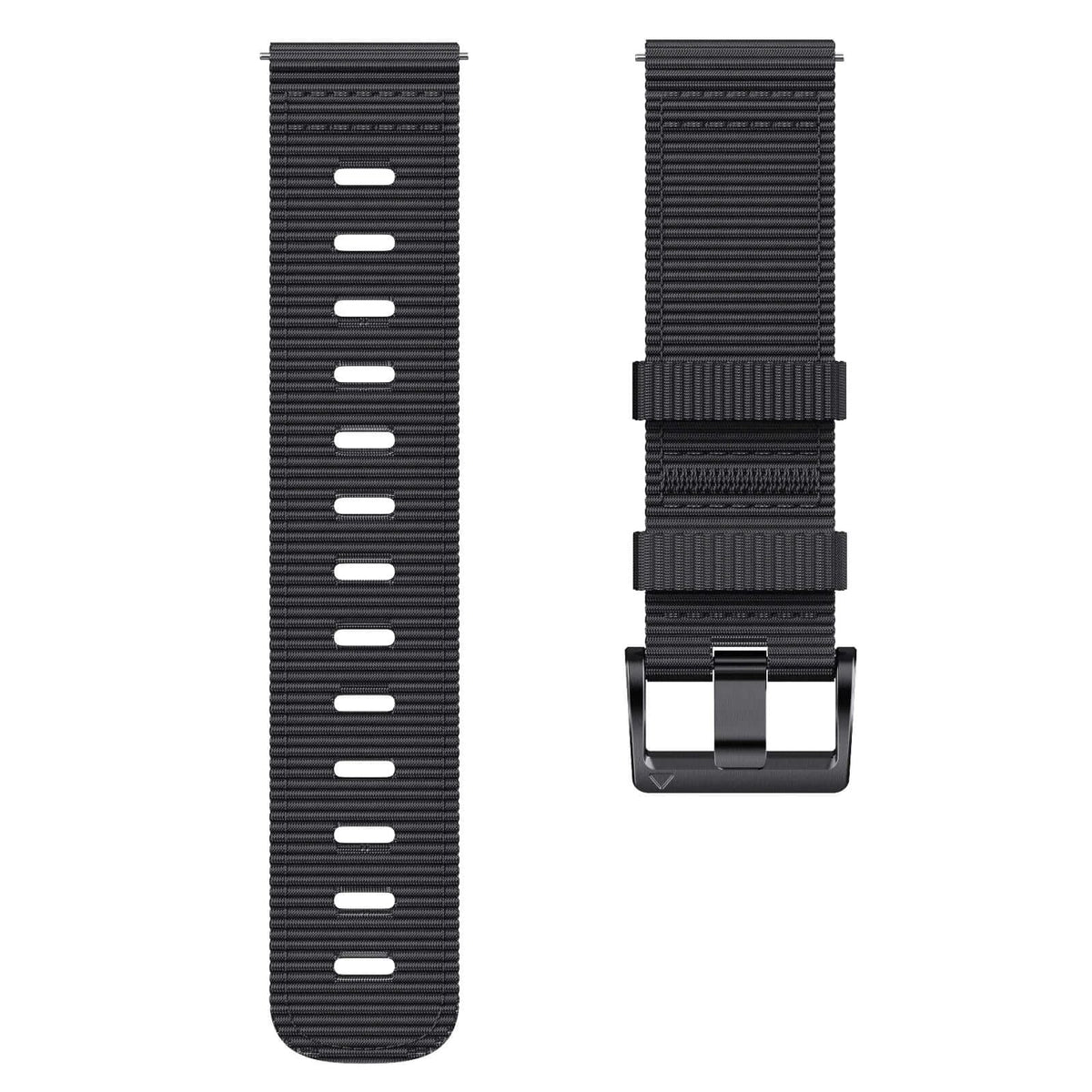 Amazfit Balance, GTR, GTS & Bip Woven Nylon Band, Black Buckle