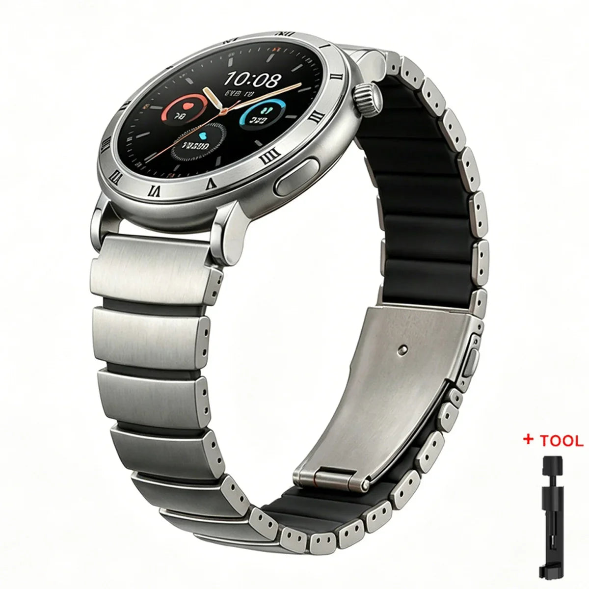 22MM Luxury Titanium Silicone Band for Huawei Watch GT6 Pro / GT5 / GT4 / GT3 & Watch 5 / 4 / 3