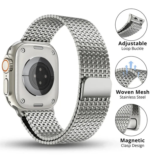 Apple Watch Stainless Steel Milanese Loop Band - Magnetic Clasp