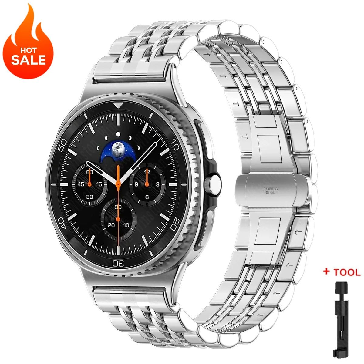 Stainless Steel Band for Samsung Galaxy Watch 8 40mm 44mm, 8 Classic 46mm & Ultra 47mm