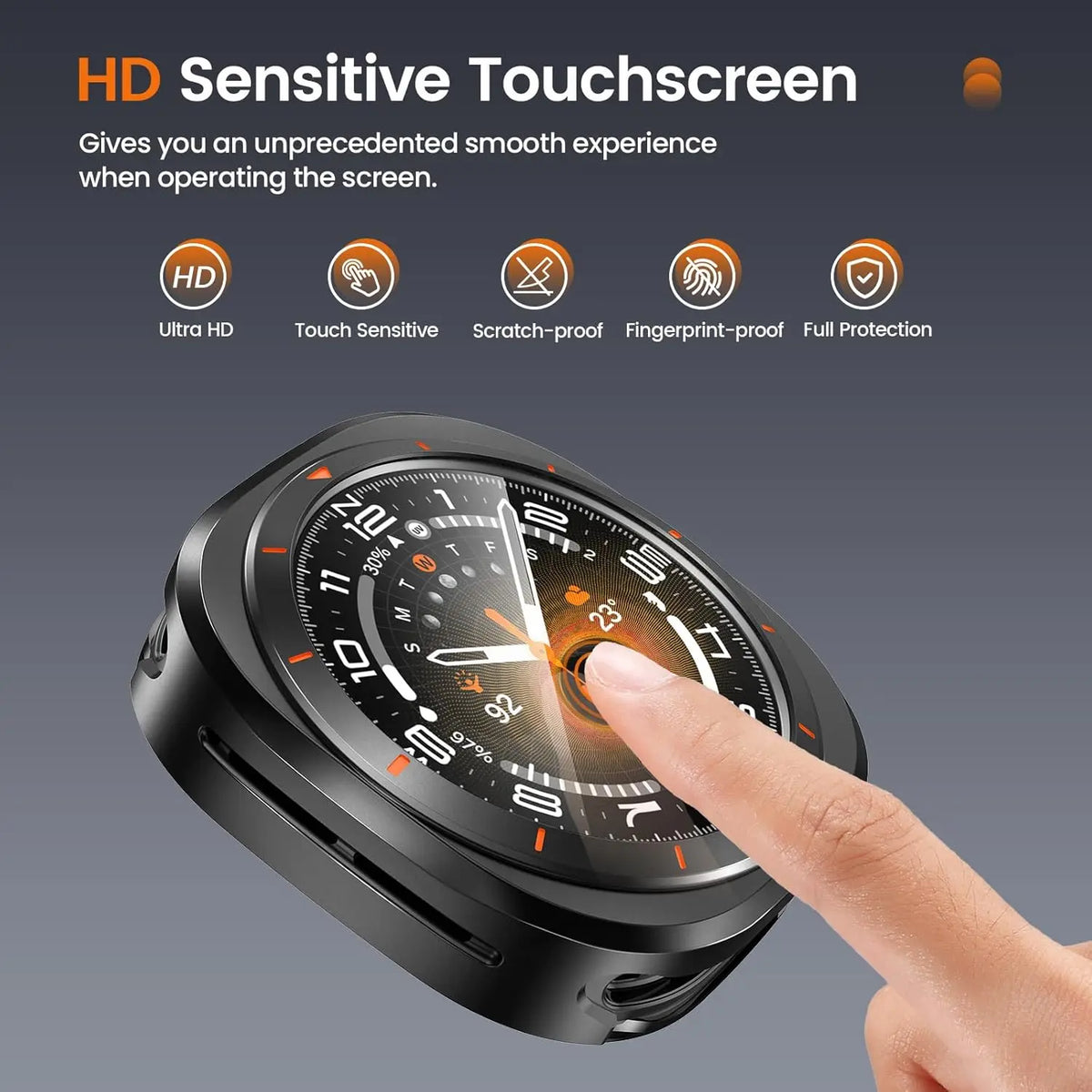 Alloy Case & Tempered Glass for Galaxy Watch Ultra 47mm (2024/2025)