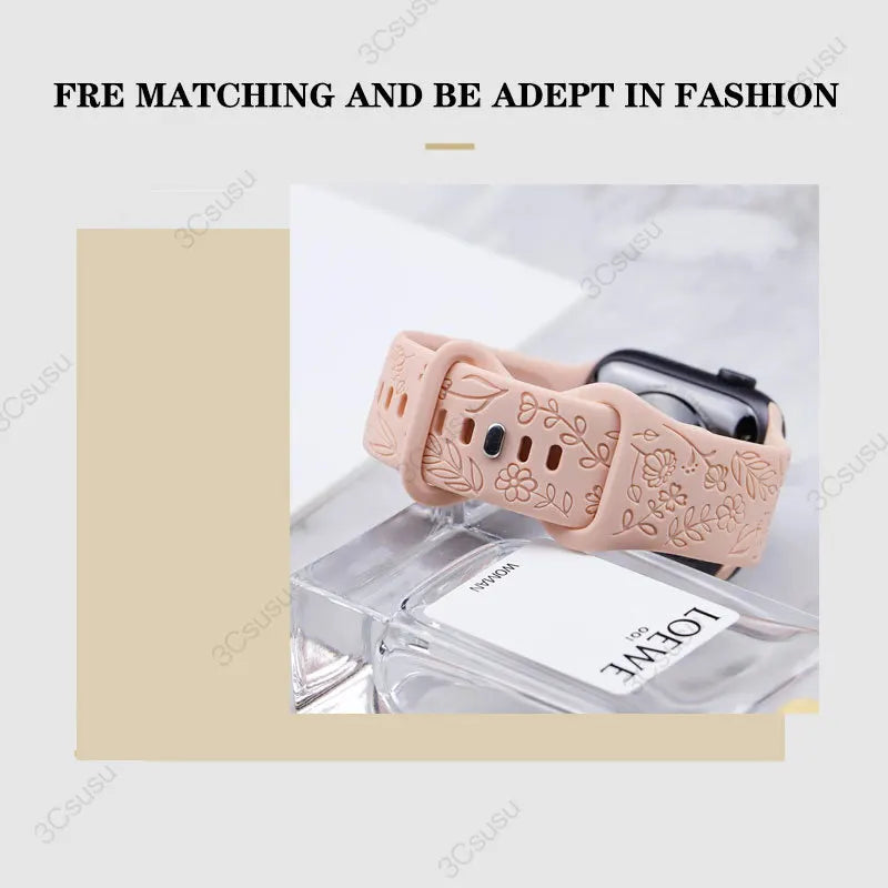 OnePlus Watch Rose Engraved Silicone Band