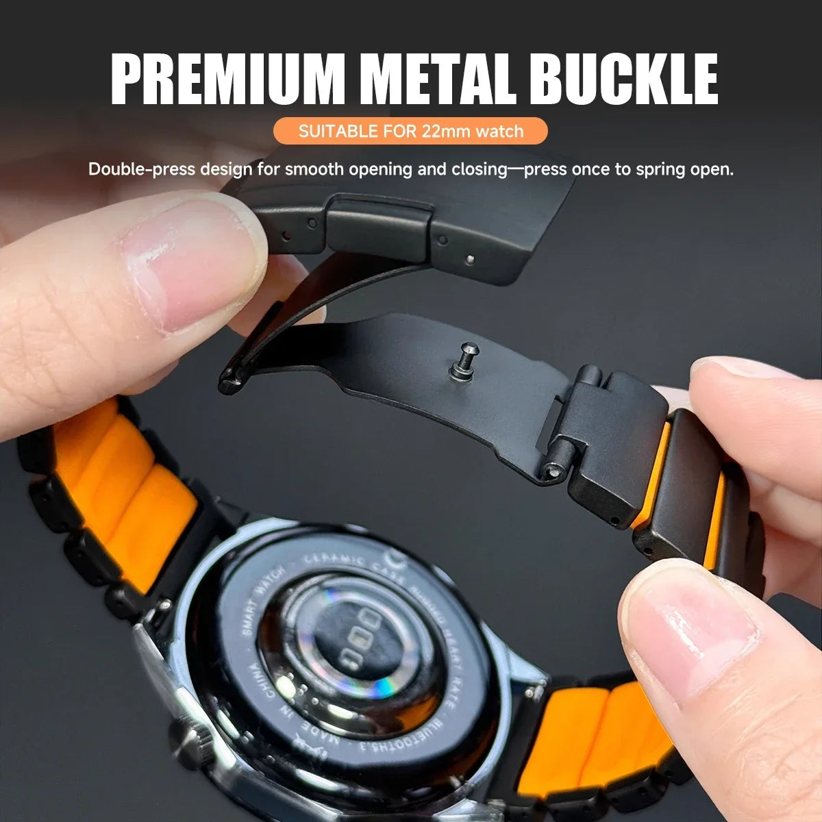 22MM Titanium Silicone Band for Huawei Watch GT6 Pro / GT5 / GT4 & CMF Watch Pro