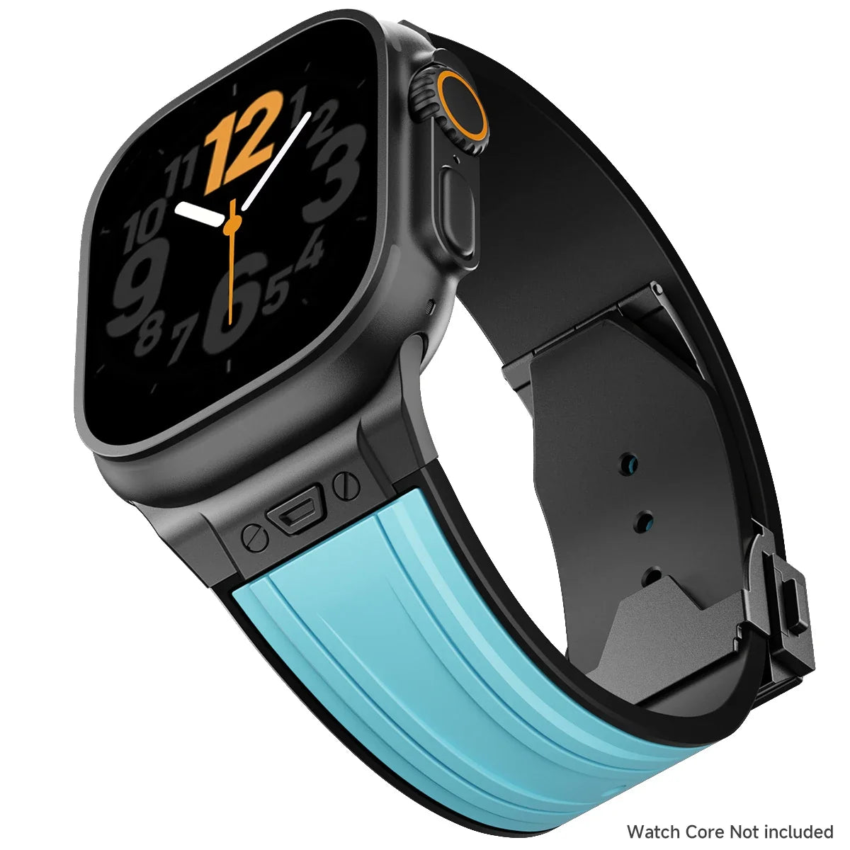 Luxury Sport Silicone Strap for Apple Watch Ultra 3/2 49mm – Series 11/10/9/8/7/6/SE 46/45/44/42mm