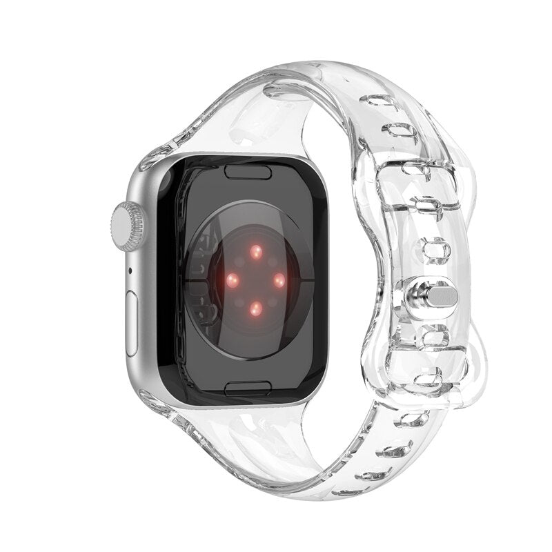 Apple Watch Slim Transparent Strap Series 11/10/9/8/7/6/5/4/ SE / Ultra 1/2/3 - Stylish Protection