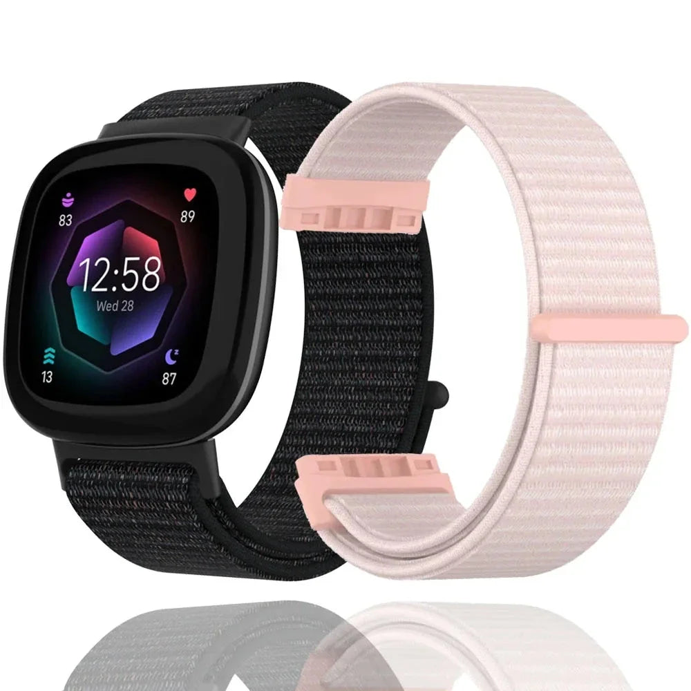 Fitbit Versa 4, Versa 3, Sense 2 & Sense Nylon Sport Loop Band