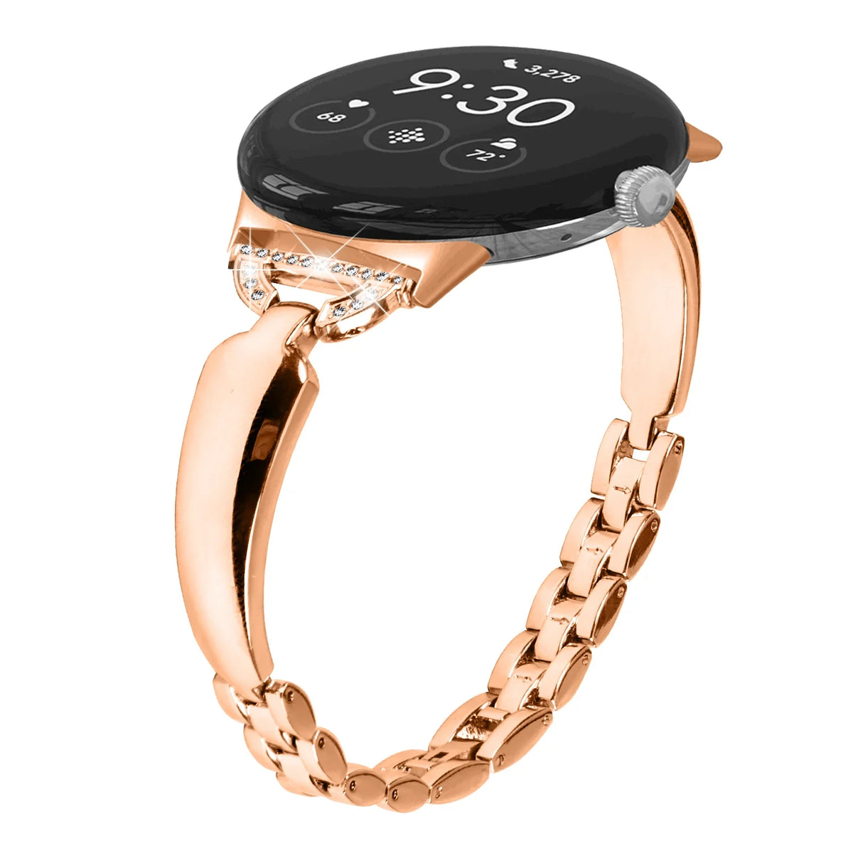 Google Pixel Watch 5, 4 & 3 41mm Slim Bling Chain Bracelet Band