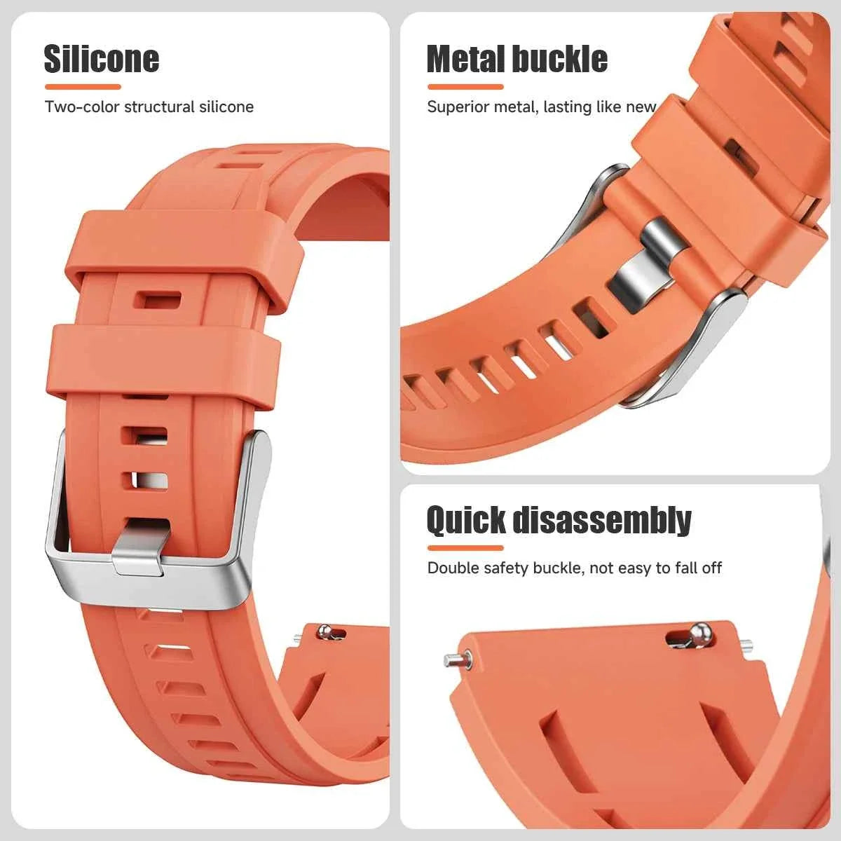 22MM Silicone Sport Band for Huawei Watch Ultimate 2 / Watch 5 / GT5 Pro / GT6 Pro 46mm