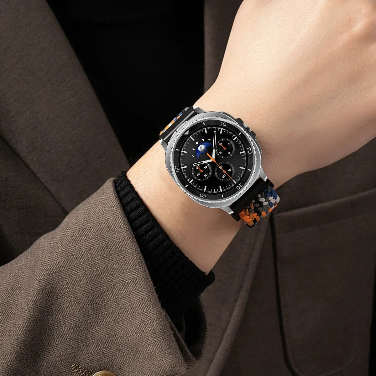 Samsung Galaxy Watch Elastic Woven Nylon Band | Watch 9 & 8 40mm 44mm / Watch 8 Classic 46mm / Galaxy Ultra 47mm (2025) Sport Strap