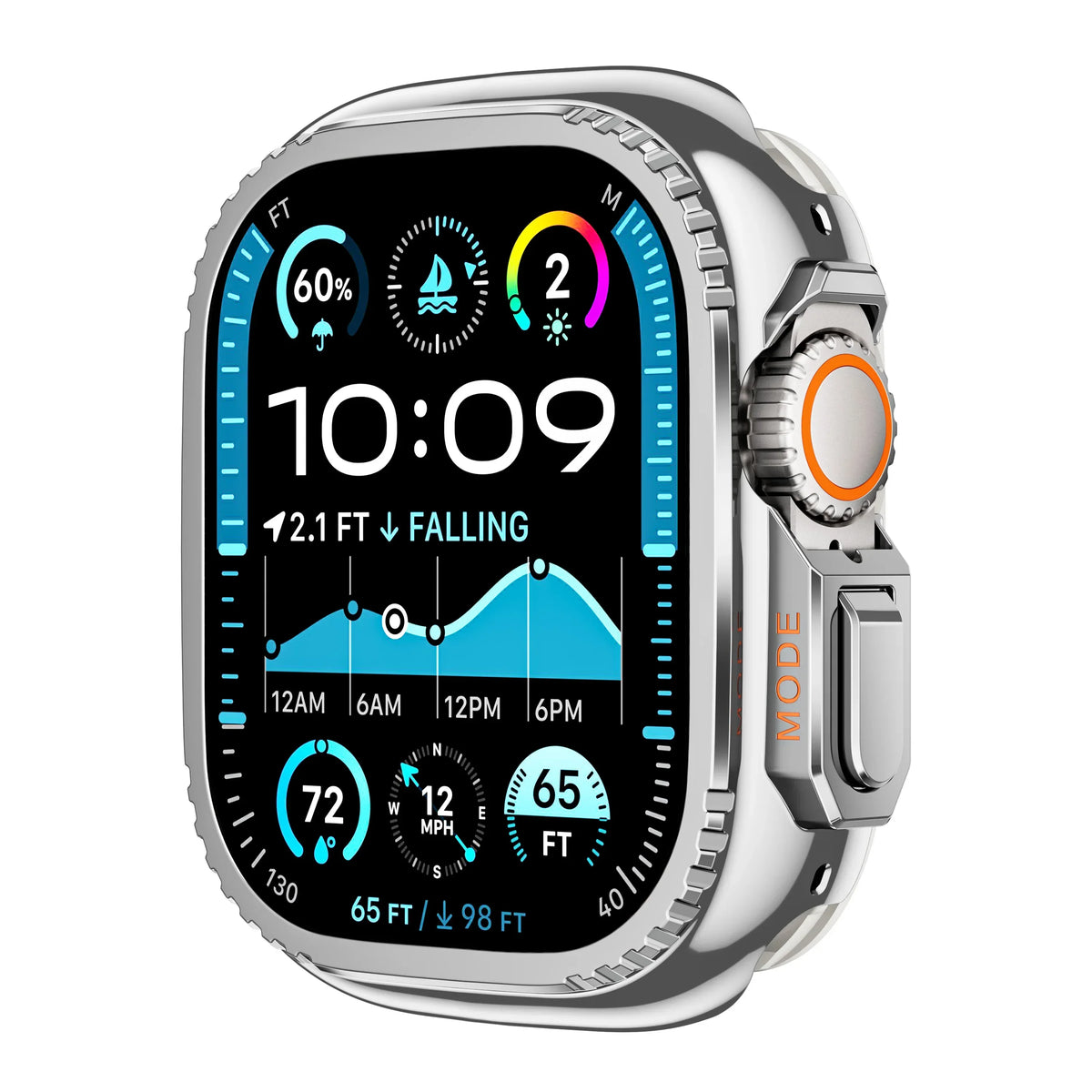 Metal Protective Case for Apple Watch Series 4–12, SE, and Ultra 1/2/3/4