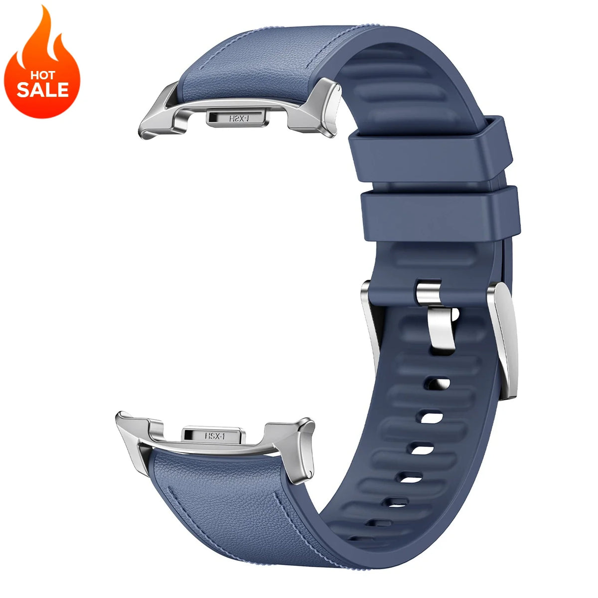 Samsung Galaxy Watch Leather Silicone Band | Watch 9 & 8 40mm 44mm / Watch 8 Classic 46mm Connector Strap
