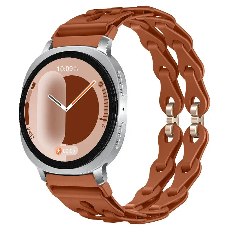 Samsung Galaxy Silicone Chain Watch Band – Watch8/Watch8 Classic/Watch9/Ultra/Ultra2 Multi