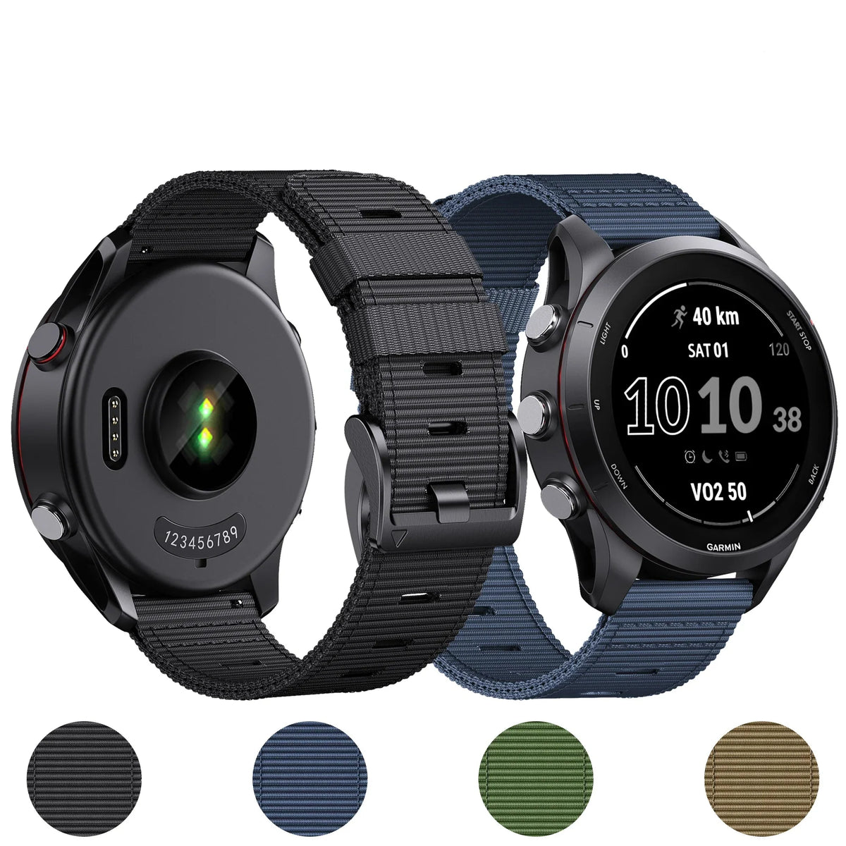 Polar Vantage, Grit X & Ignite Woven Nylon Band, Black Buckle