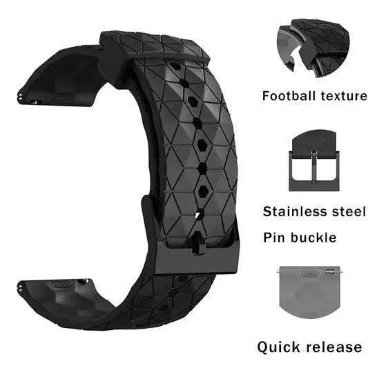 Amazfit Silicone Sport Watch Band Black Waterproof Strap for Everyday Wear