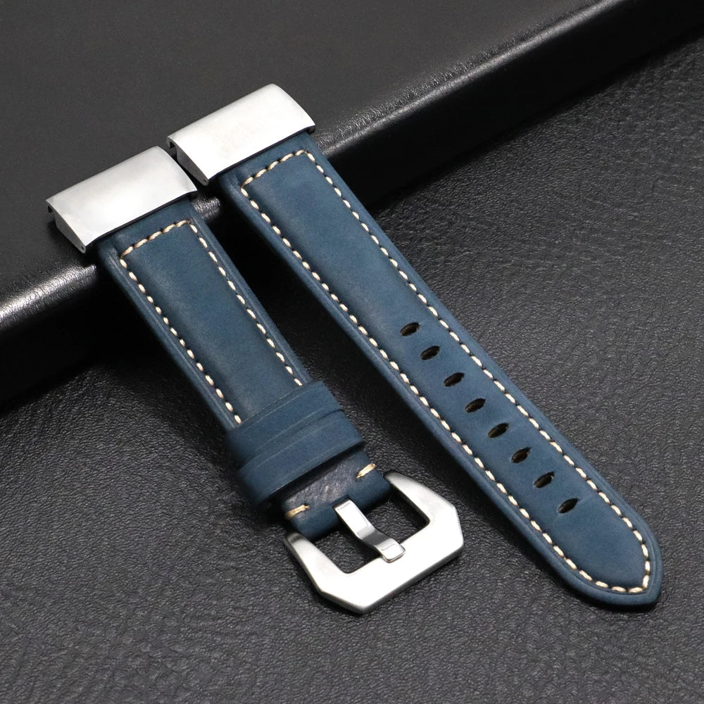Garmin QuickFit 22/26mm Stitched Leather Buckle Band