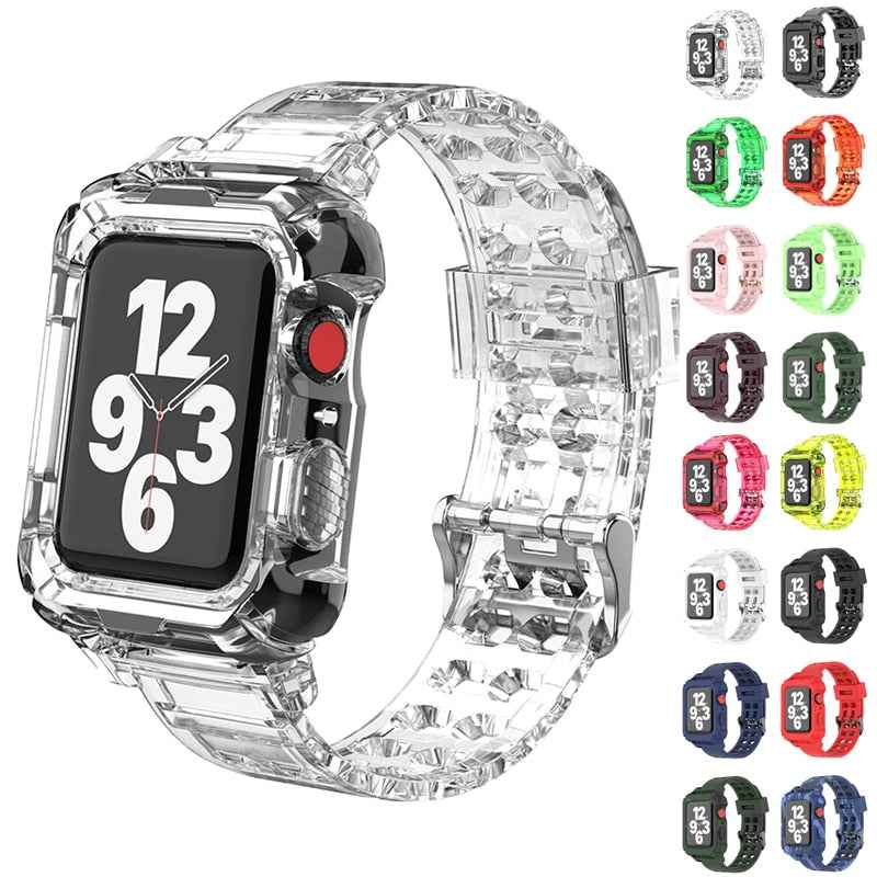 Silicone Apple Watch Band+Case Series 9/8/7/6/5/4/SE