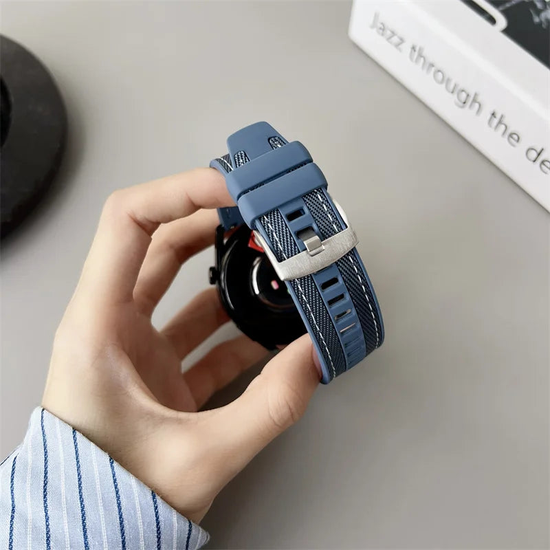 Motorola Moto Watch Silicone Band with Canvas-Look Texture