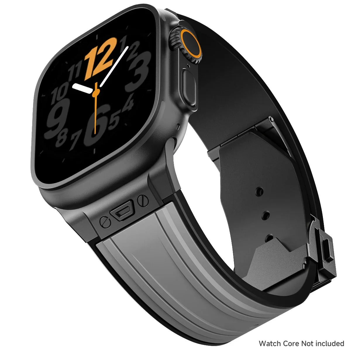 Luxury Sport Silicone Strap for Apple Watch Ultra 3/2 49mm – Series 11/10/9/8/7/6/SE 46/45/44/42mm