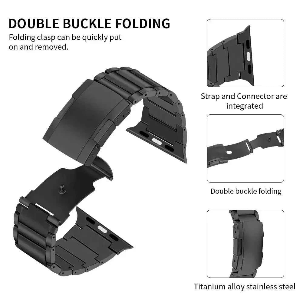 Titanium Metal Strap for Apple Watch Ultra 3/2/1 49mm – Series 11/10/9/8/7/6/SE/5/4 46/45/44/42/41/40/38mm