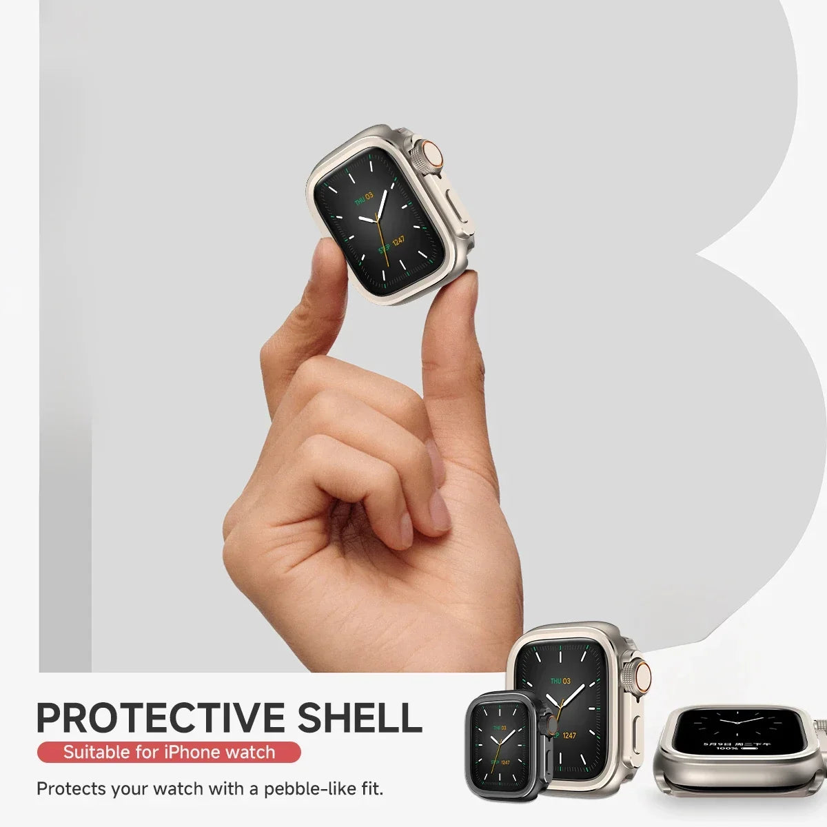 Apple Watch Aluminum Alloy Case | Ultra 3/2/1 49mm / Series 11-10 46mm / Series 9-8-7 45mm / Series 6-SE-5-4 44mm Metal Bumper