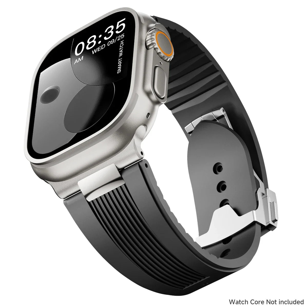 Luxury Sport Silicone Strap for Apple Watch Ultra 3/2 49mm – Series 11/10/9/8/7/6/SE 46/45/44/42mm