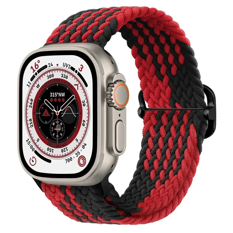 Braided Nylon Solo Loop for Apple Watch Series 1-12, SE & Ultra 1/2/3/4