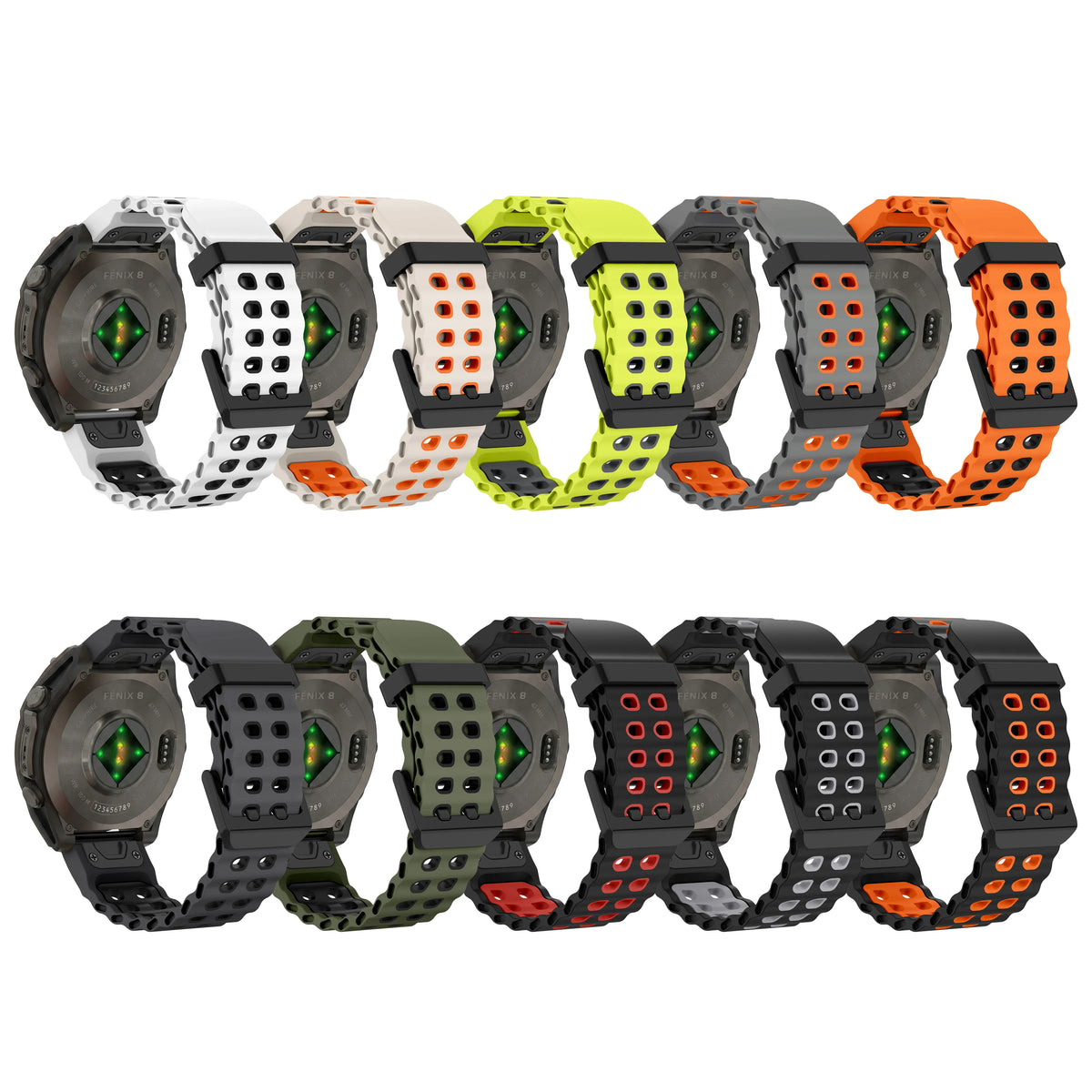 Garmin QuickFit 22/26mm Two-Tone Silicone Running Band