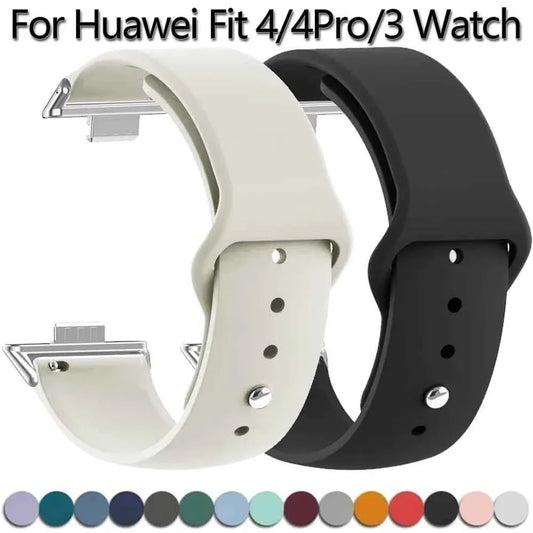 Silicone Sport Watch Band for Huawei Watch Fit 4 / 4 Pro / Fit 3 / Fit 2 – Soft Breathable Strap