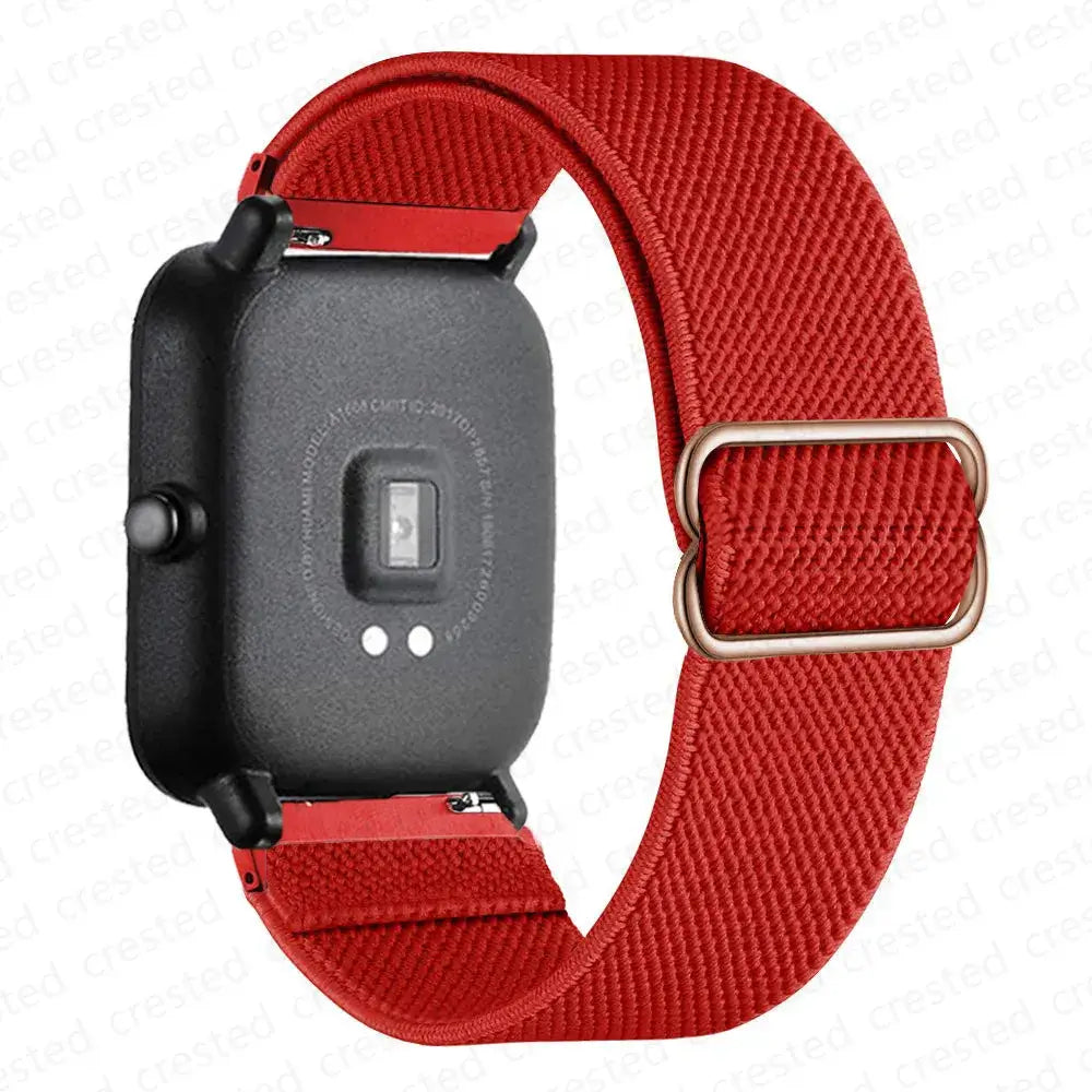Amazfit Balance, GTR, GTS & Bip Stretch Nylon Loop Band, Slide Buckle