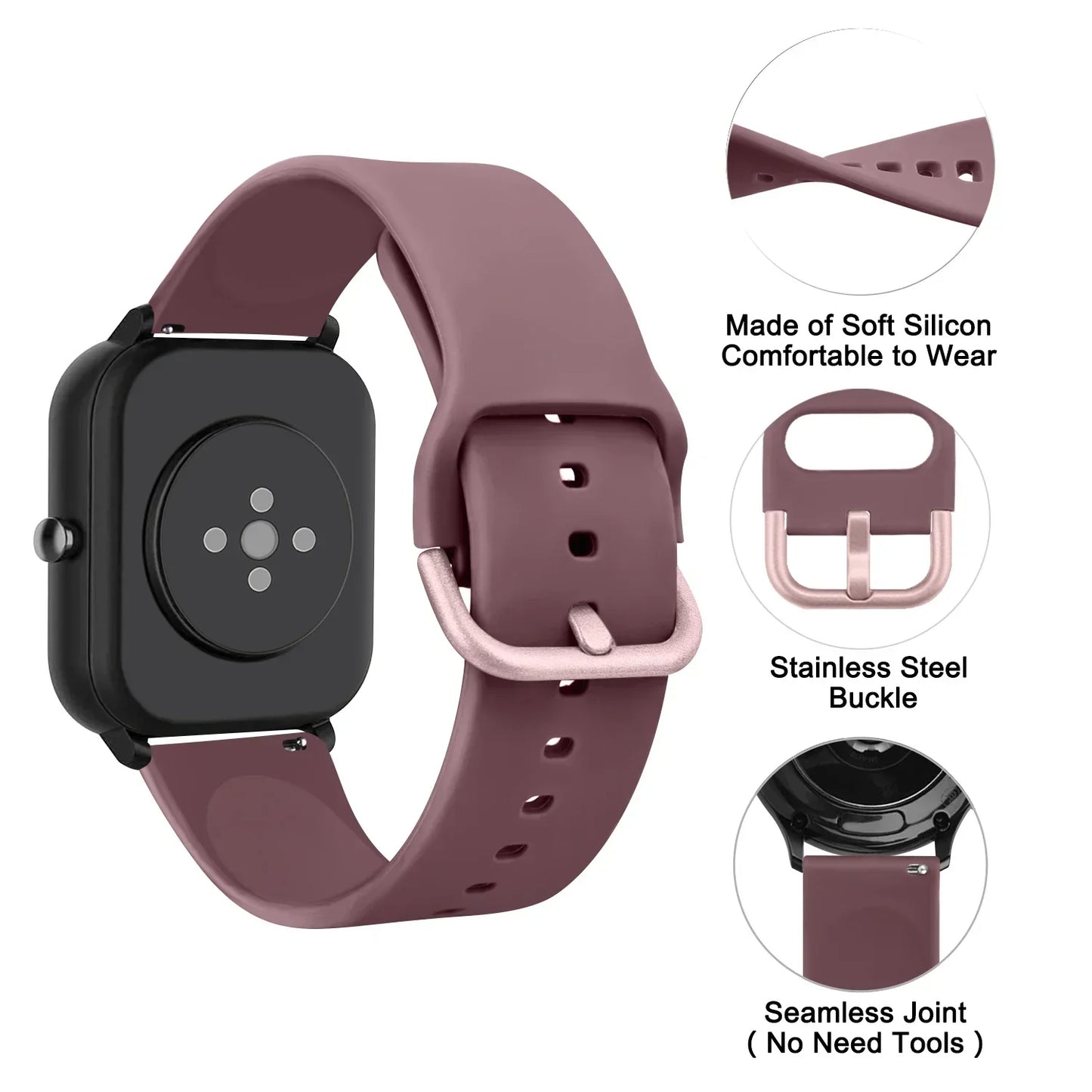 Polar Silicone Watch Band For Smartwatch - Flexible Sport Strap