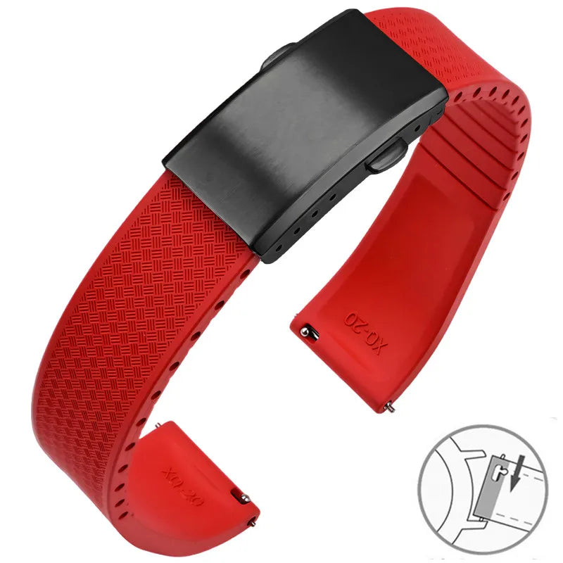 Polar Vantage, Grit X & Ignite FKM Rubber Band with Folding Clasp