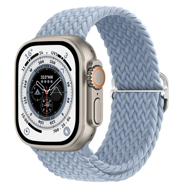 Braided Nylon Solo Loop for Apple Watch Series 1-12, SE & Ultra 1/2/3/4