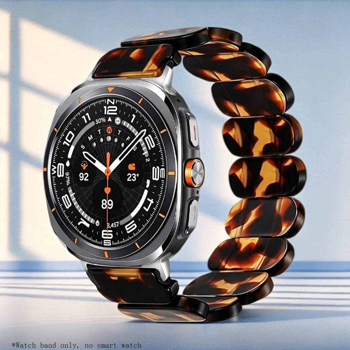 Samsung Galaxy Resin Link Watch Band – Metal Connector Watch8/Watch8 Classic/Watch9