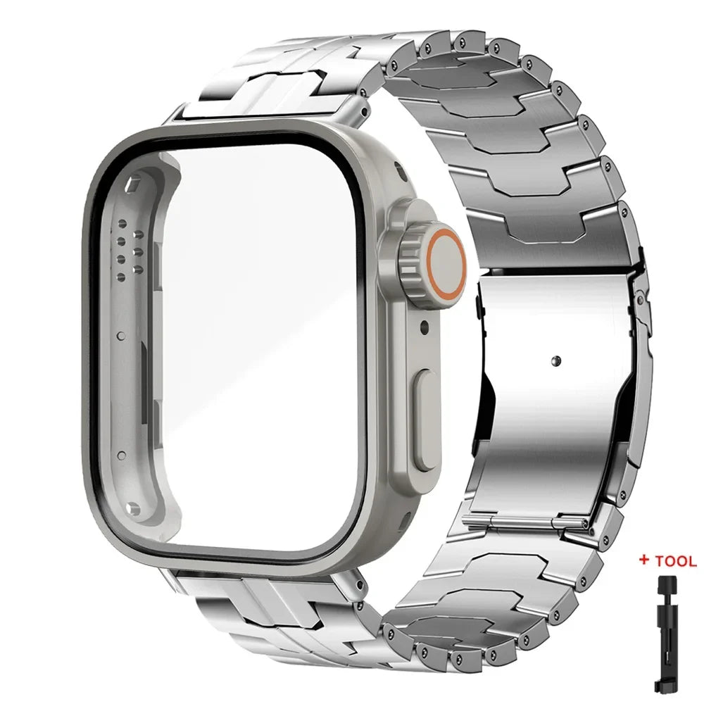 Stainless Steel Band + PC Case for Huawei Watch Fit 4 Pro / Fit 4 / Fit 3