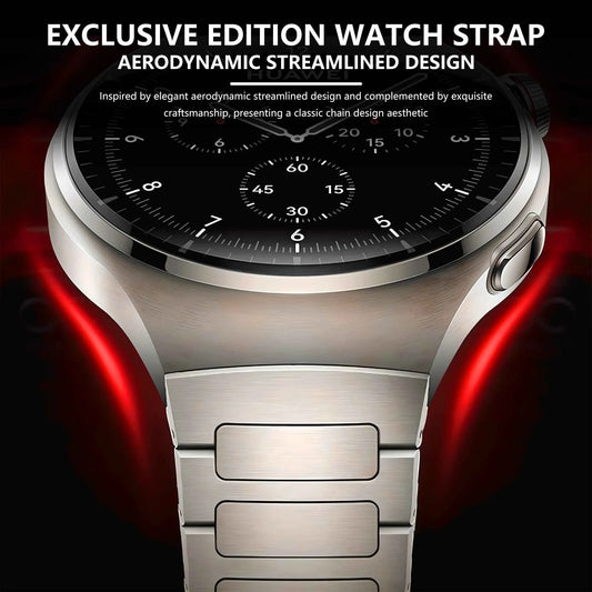 Titanium Alloy Band for Huawei Watch 4 Pro – No-Gap Luxury Metal Bracelet
