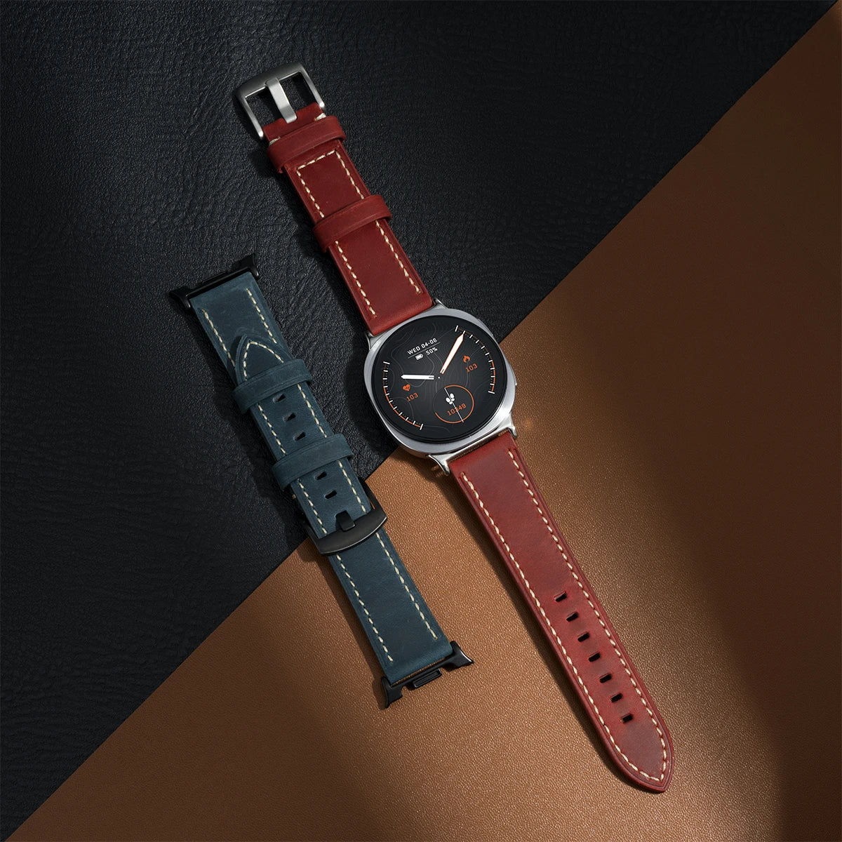 Genuine Leather Band for Samsung Galaxy Watch 8, 8 Classic 46mm & Ultra 47mm